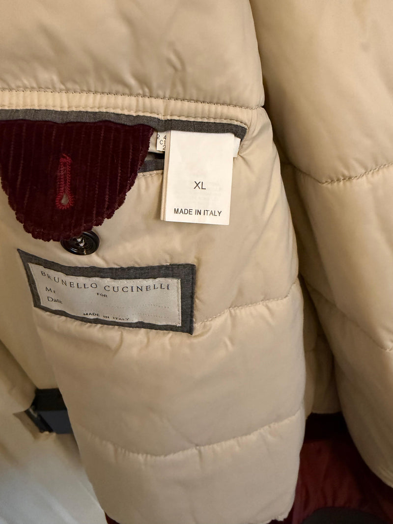 Brunello Cucinelli Burgundy Cord Mountain Outerwear Jacket