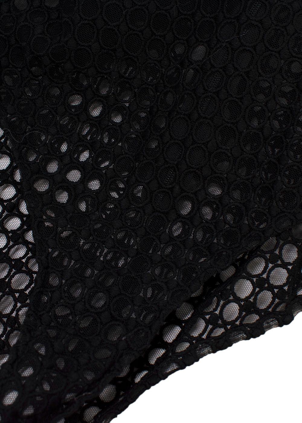 David Koma Black Crystal Embellished Bodysuit