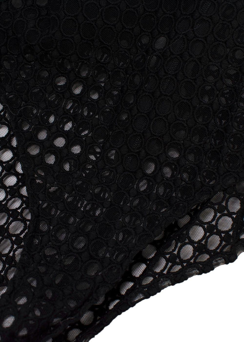 David Koma Black Crystal Embellished Bodysuit