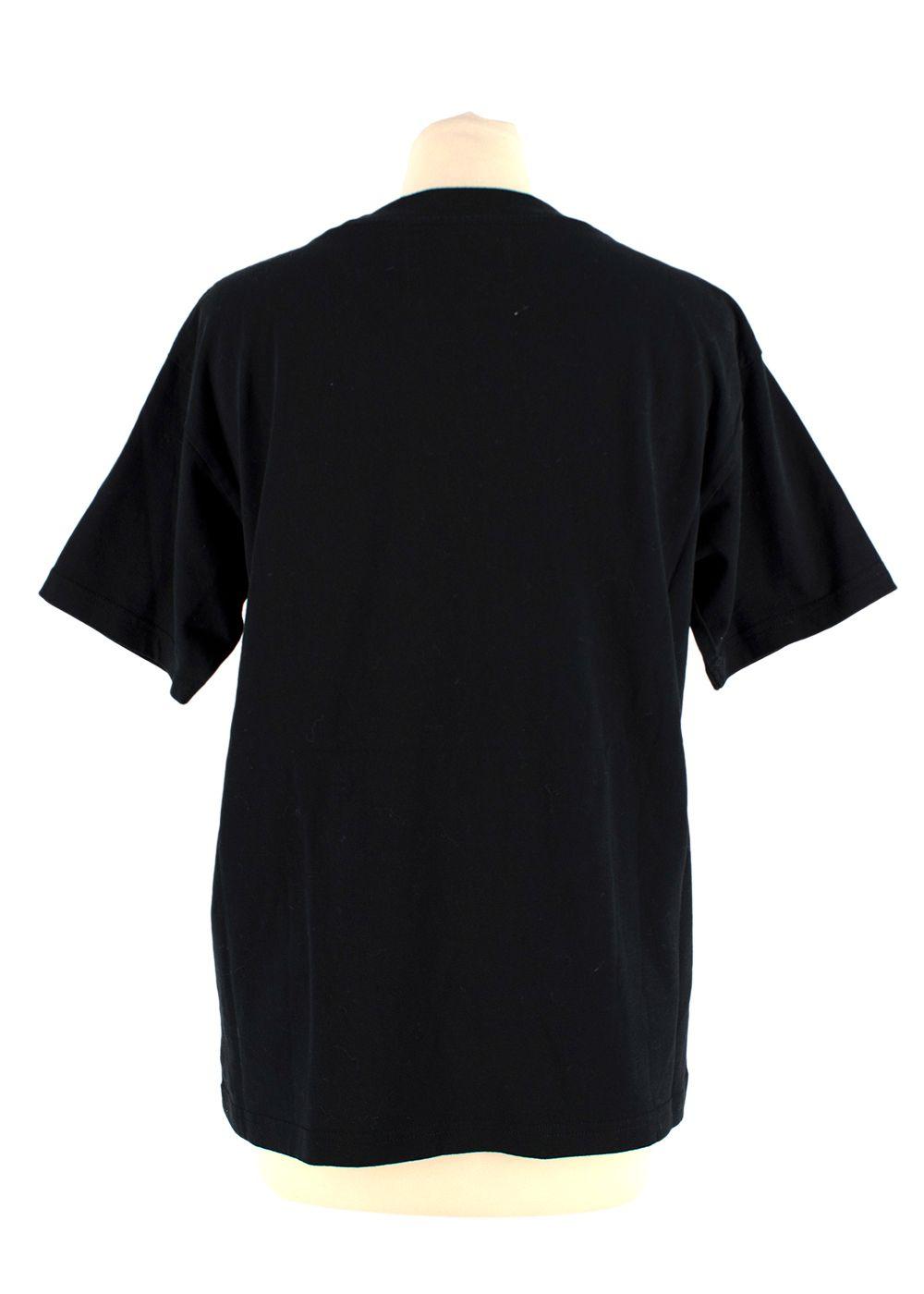 Martine Rose Kids Black Cartoon Print  Logo T-Shirt