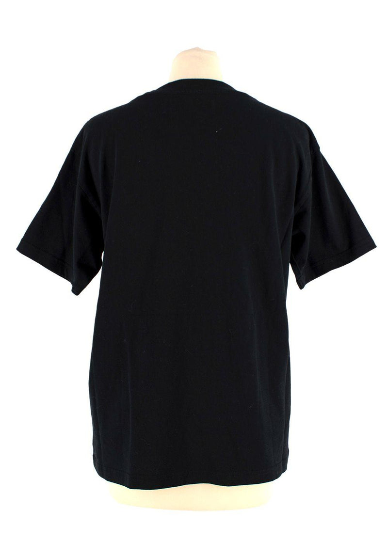Martine Rose Kids Black Cartoon Print  Logo T-Shirt