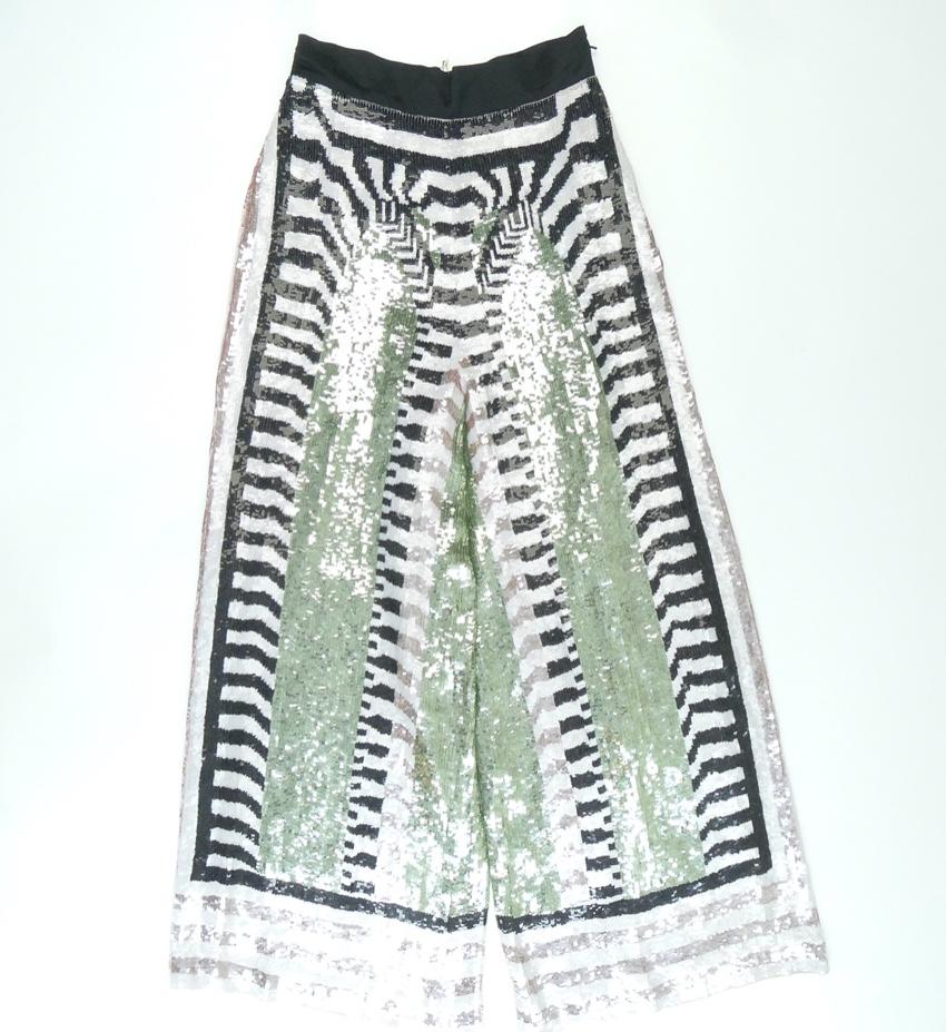 Temperley Idol wide leg sequin trousers