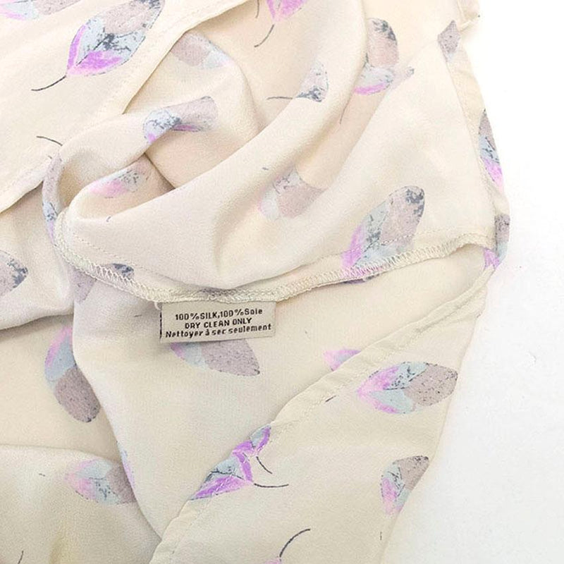Tucker leaf print blouse