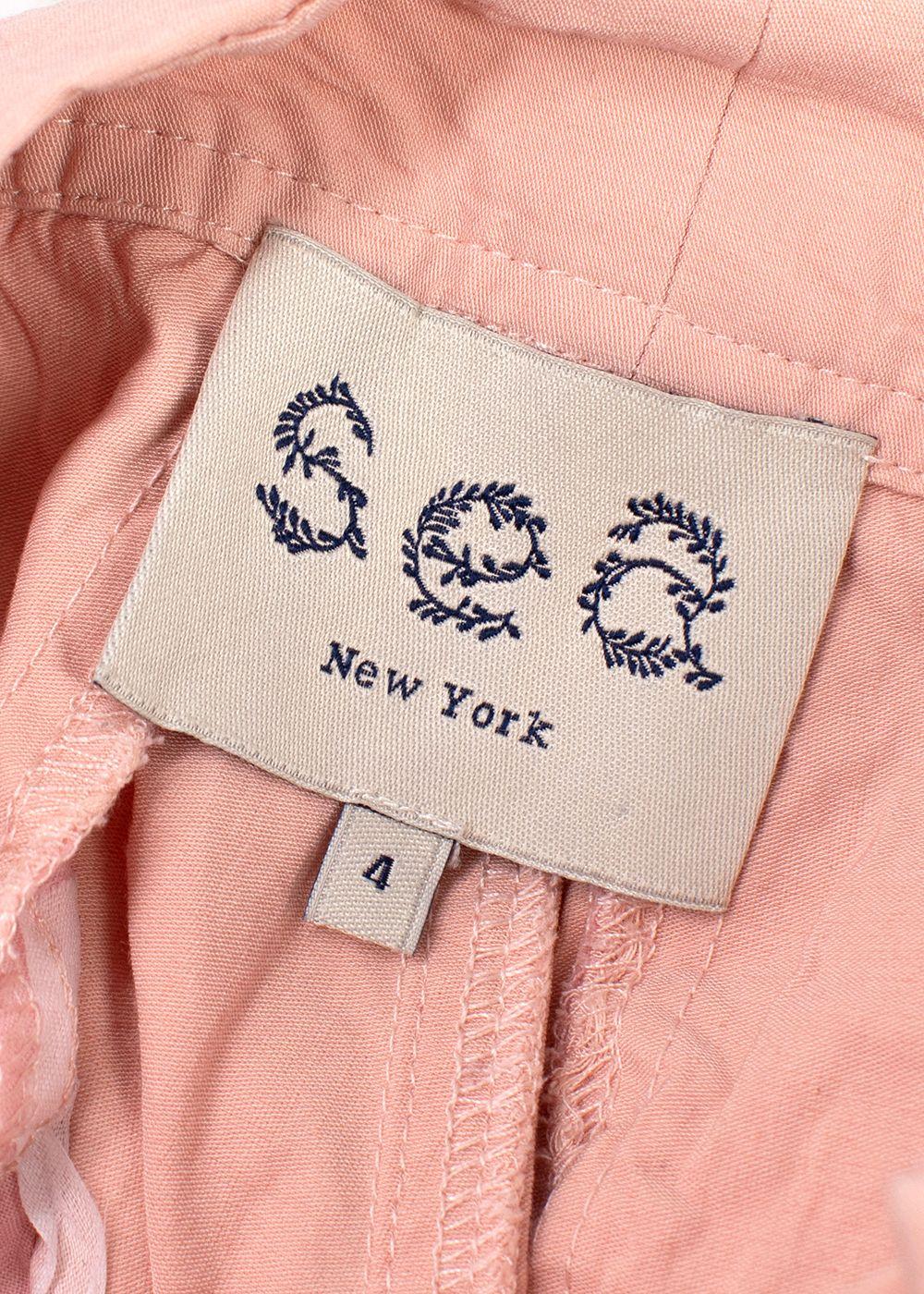 Sea New York Pink Cargo Linen Blend Trousers