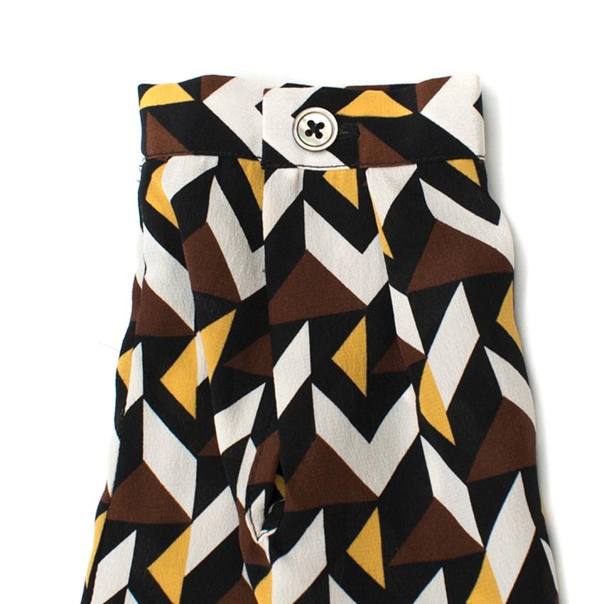 Max & Moi Geometric Print Silk Dress