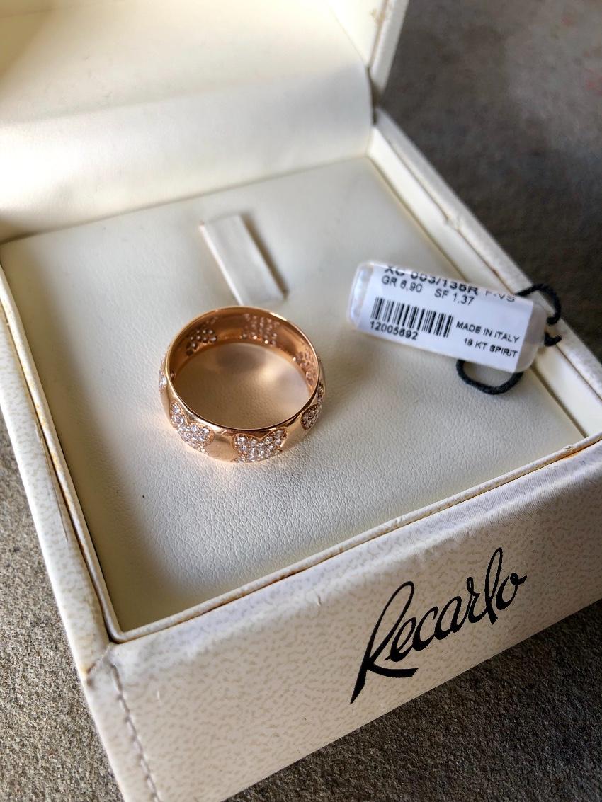 Recarlo 18k Rose Gold Diamond Multi-Clover Ring