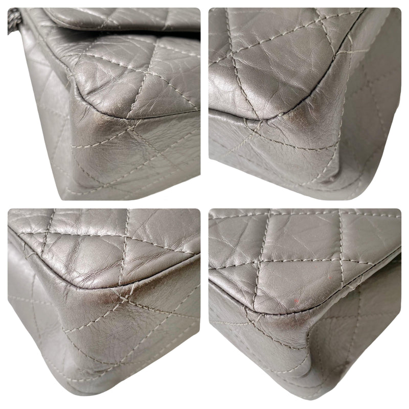 Vintage Silver Aged Leather 2.55 Reissue 227 Bag