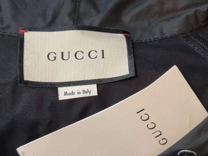 Gucci Black half-zip coated cotton jacket