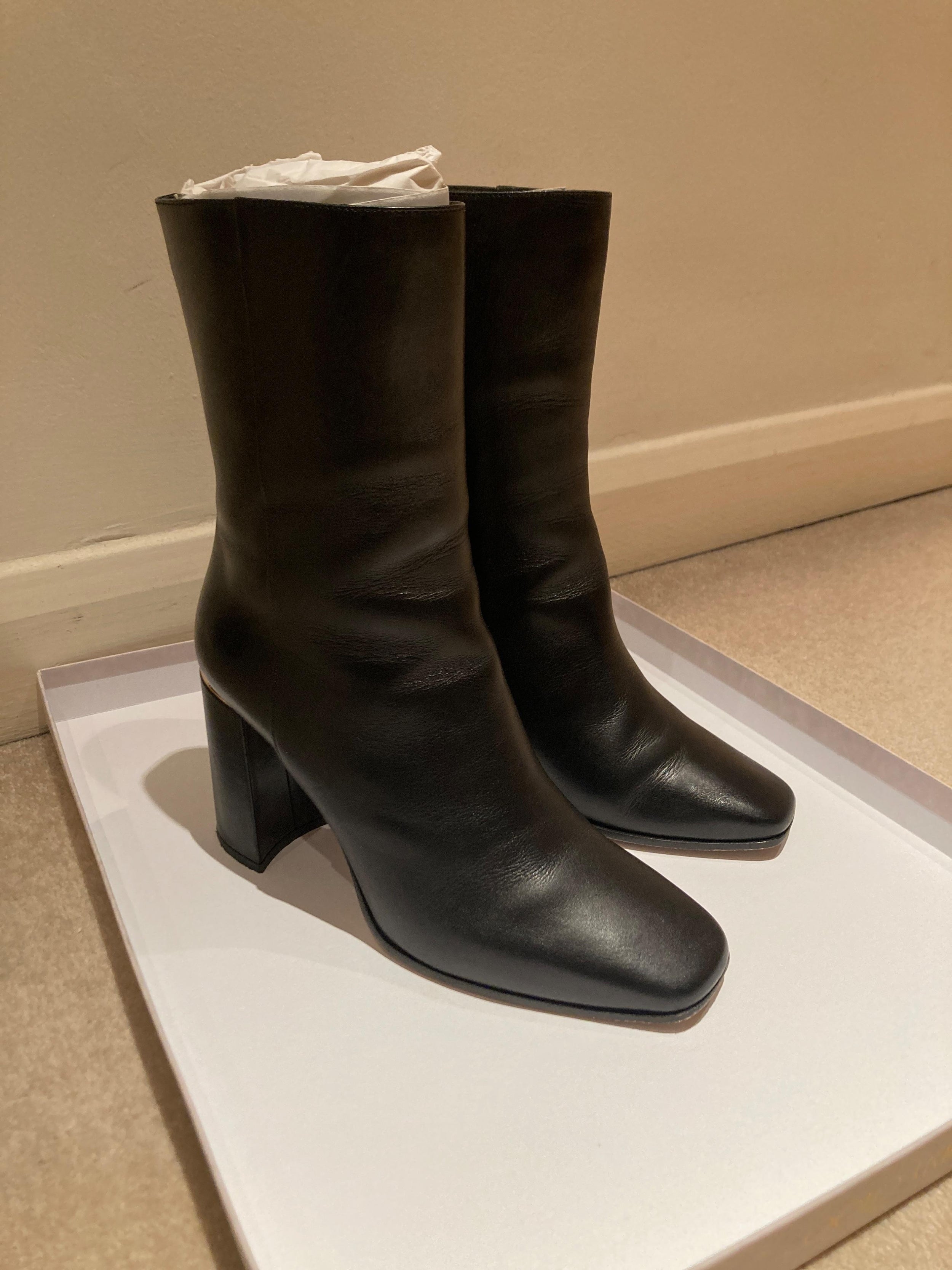 Jimmy Choo Black Leather Loren Boots