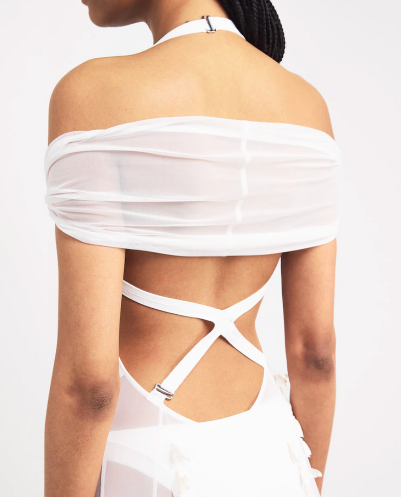 Jacquemus White La Robe Mazzolu Maxi Dress