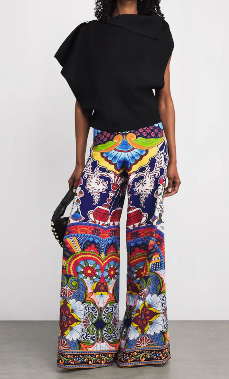 Alice+Olivia Printed Athena Trousers