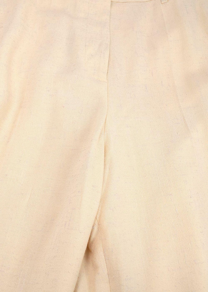 Nanushka Elaina Cream Wide Leg Trousers