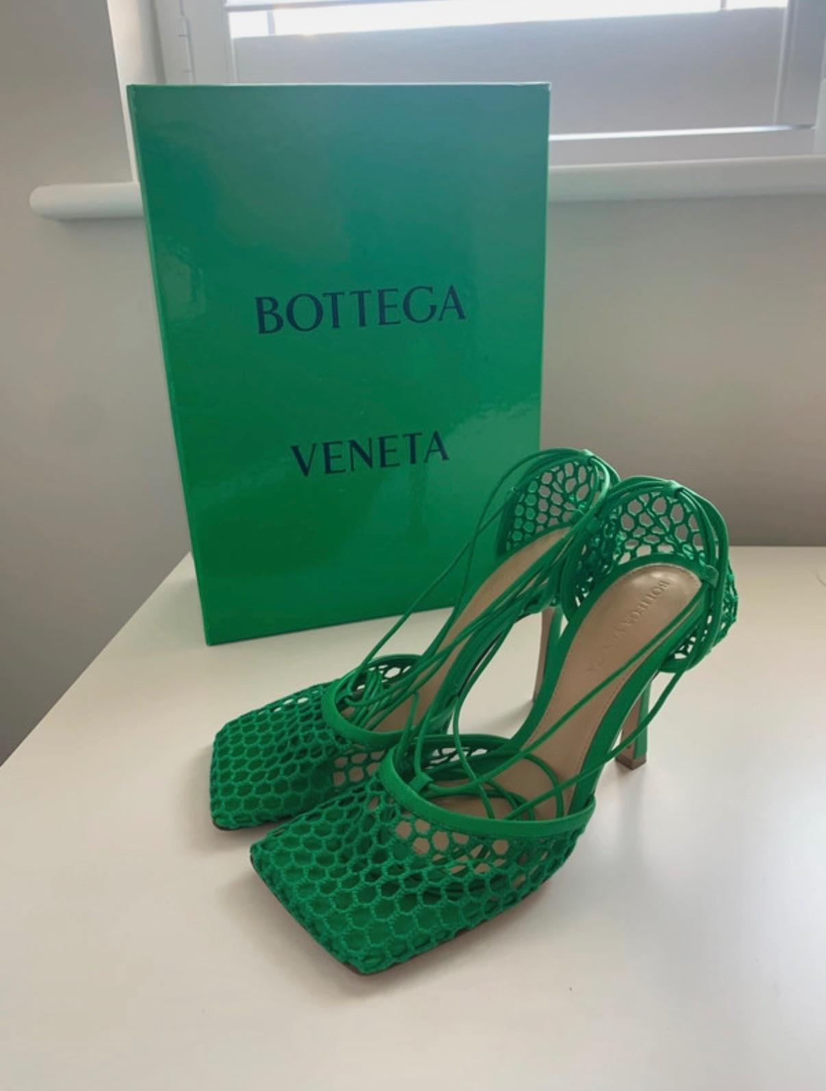Parrot Green Mesh Sandals