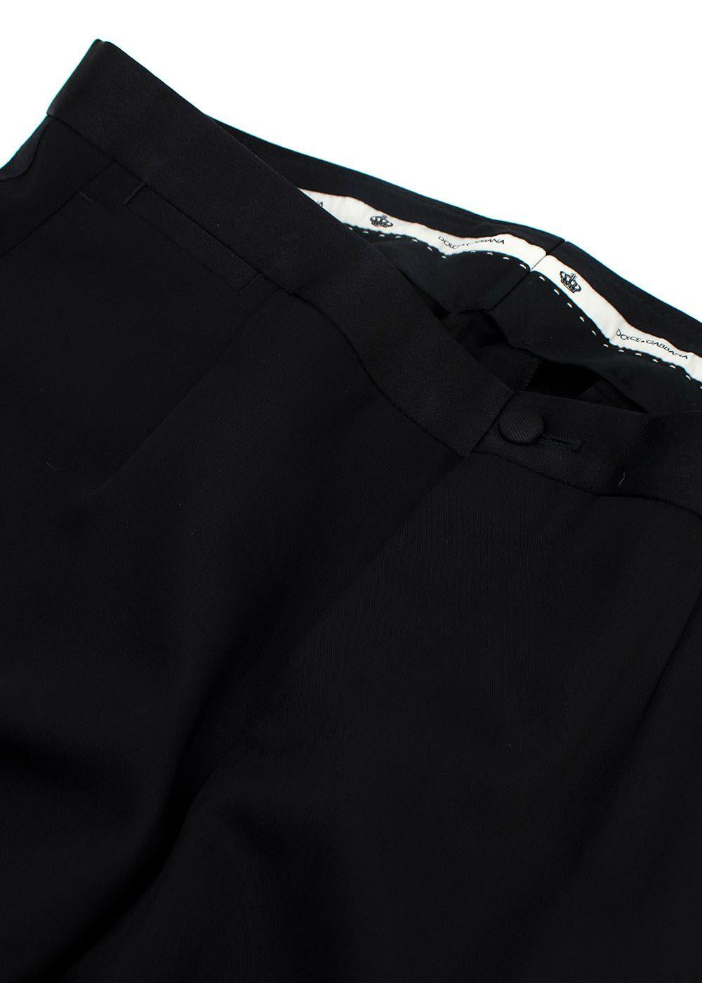 Dolce & Gabbana Black Tailored Tuxedo Trousers