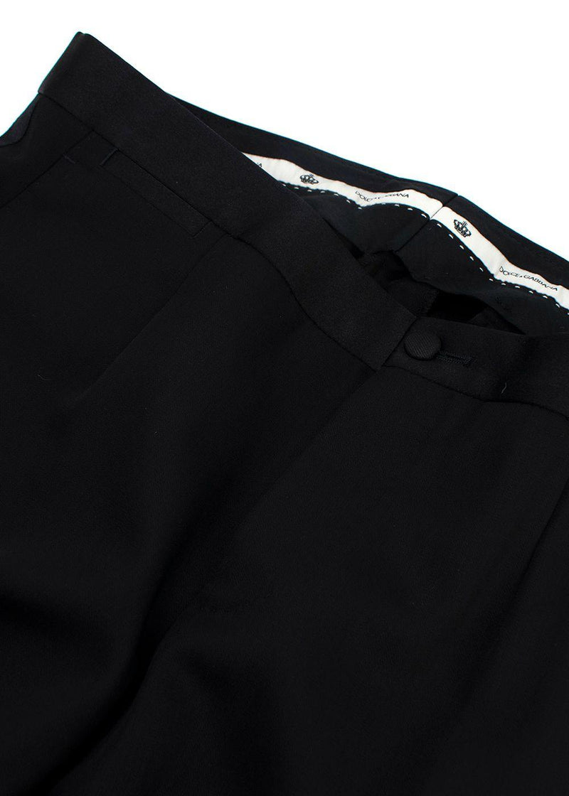 Dolce & Gabbana Black Tailored Tuxedo Trousers