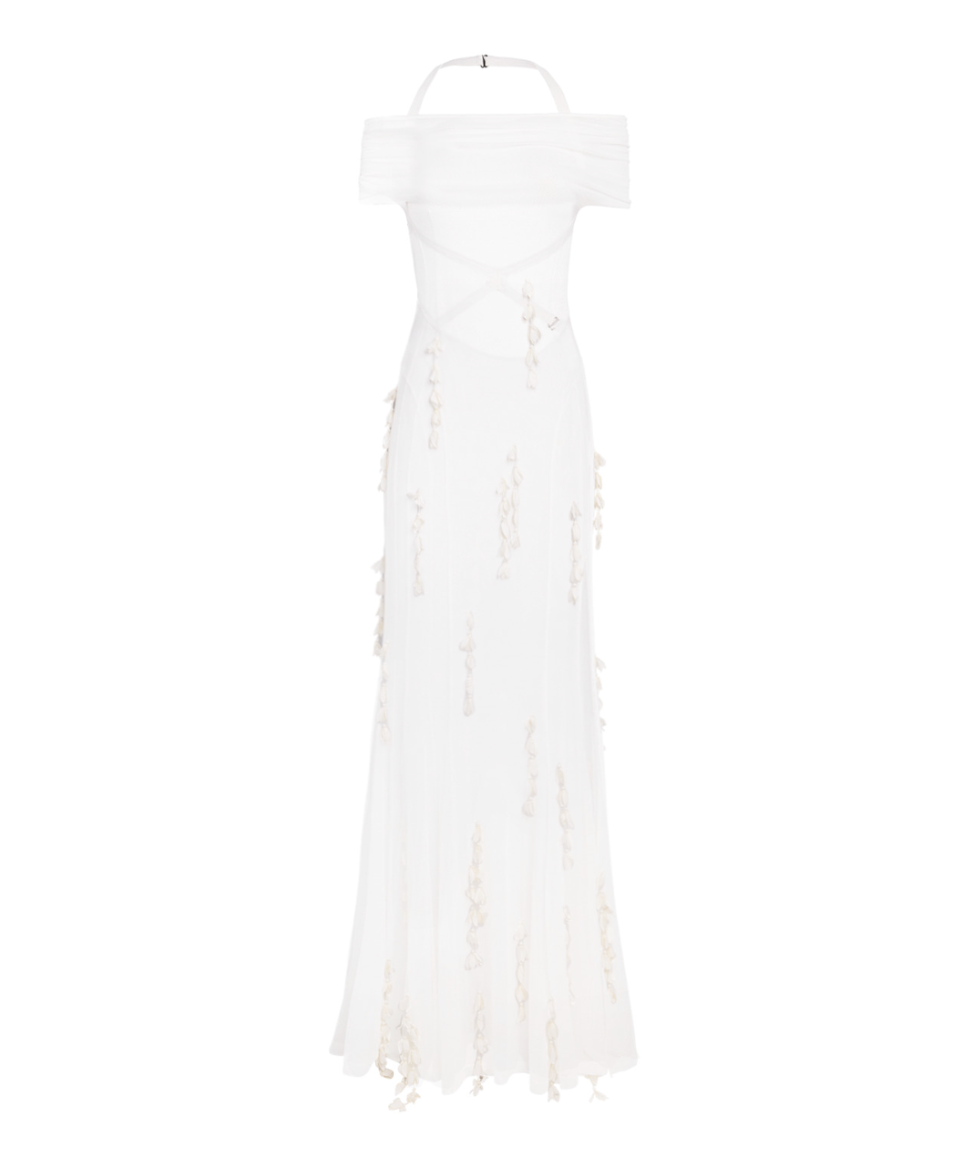 Jacquemus White La Robe Mazzolu Maxi Dress