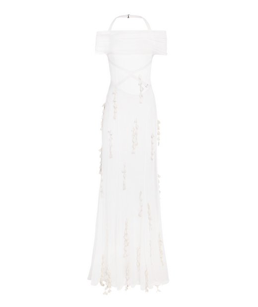 Jacquemus White La Robe Mazzolu Maxi Dress