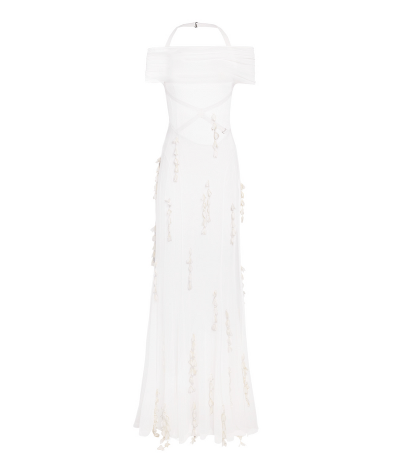 Jacquemus White La Robe Mazzolu Maxi Dress