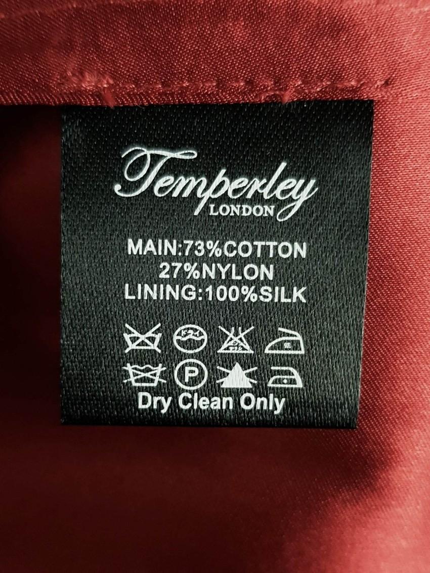 Temperley Dark Red Constance Lace Panelled Skirt