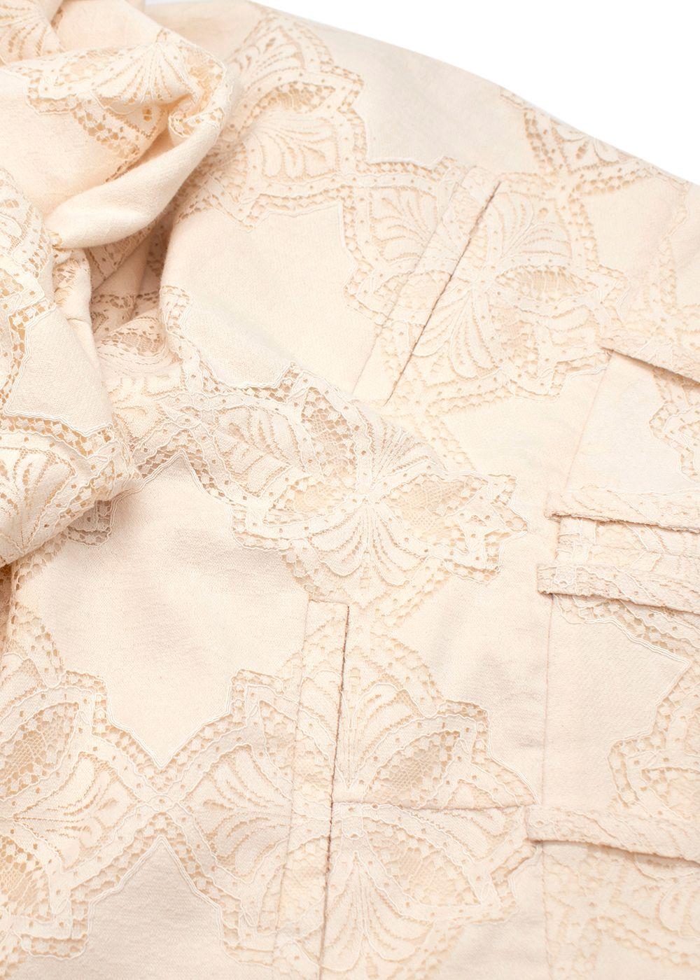 Zimmermann Cream Lace Kick Flare Trousers