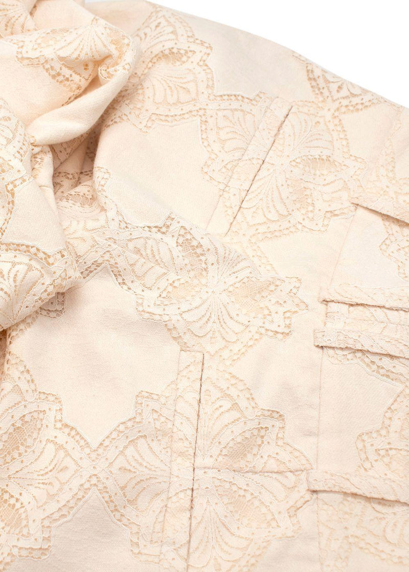 Zimmermann Cream Lace Kick Flare Trousers