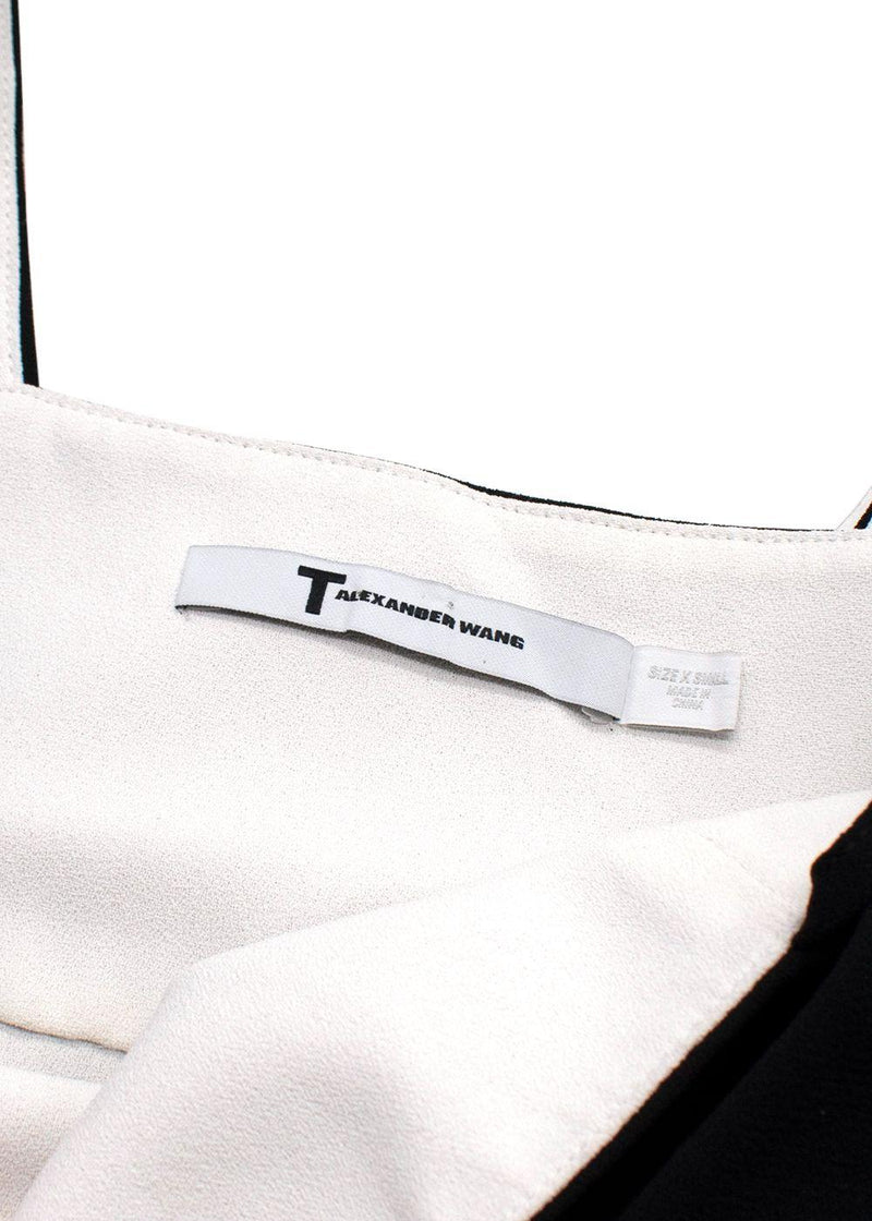 T By Alexander Wang Black Crepe Cut Out Mini Dress