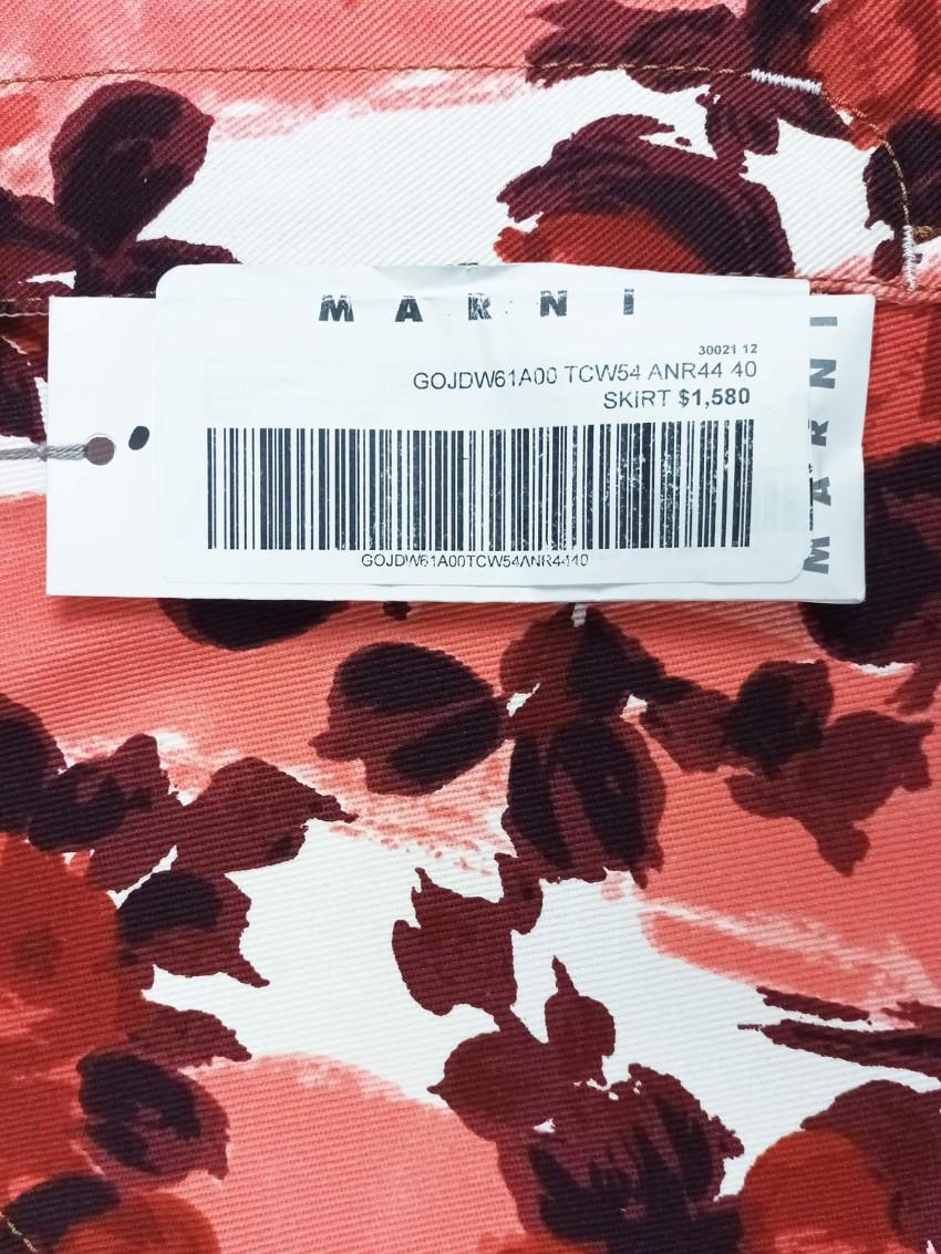 Marni anita print drop cotton pants