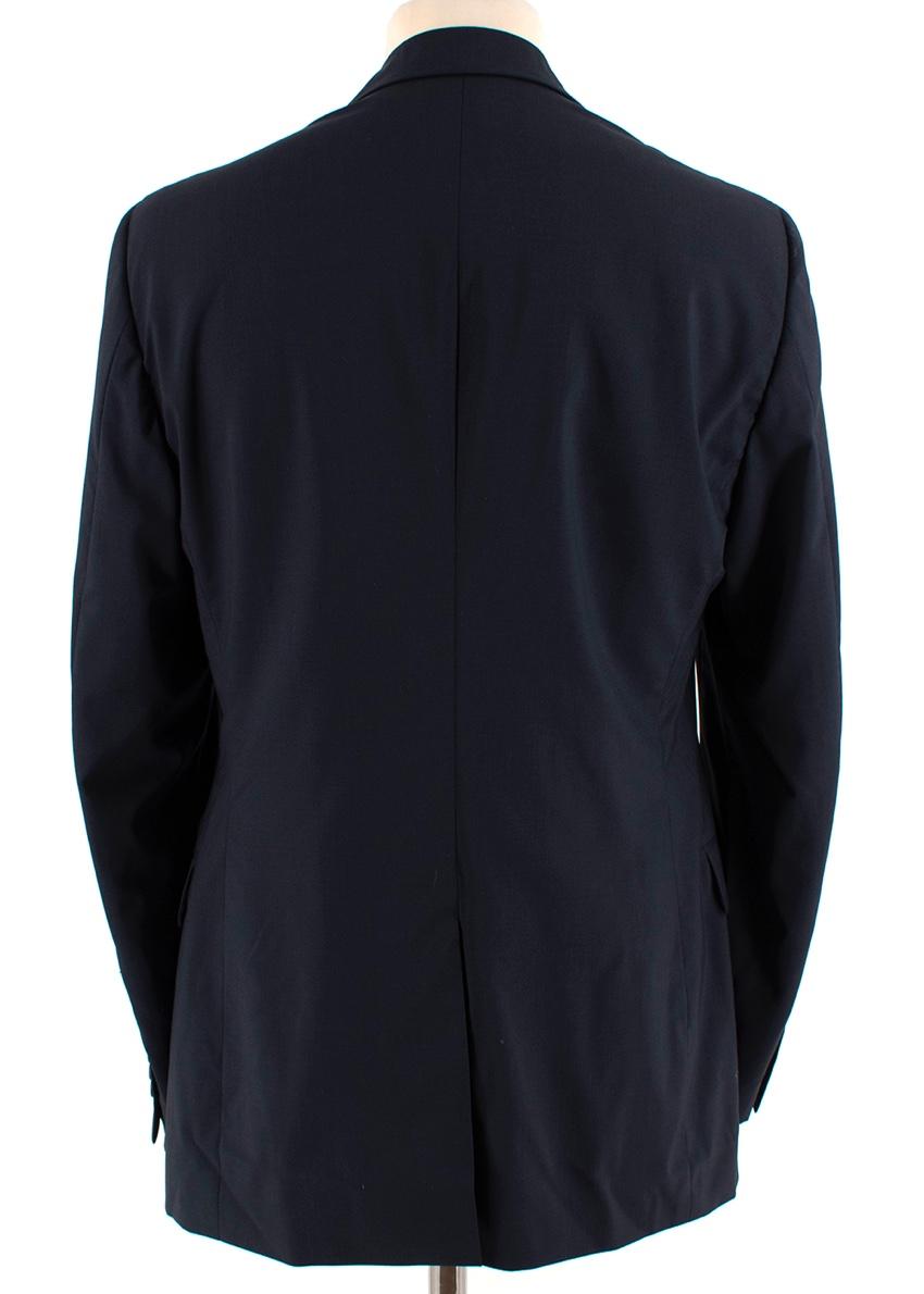 Prada Navy Wool Single Breasted Tailored Jacket
