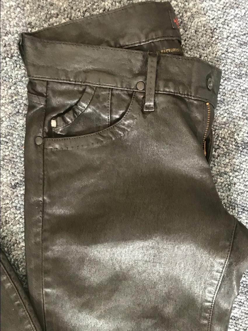 Goldsign gold leather trousers