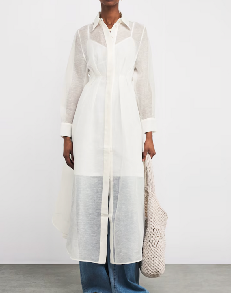 Zimmermann Linen-Silk Shirt Dress