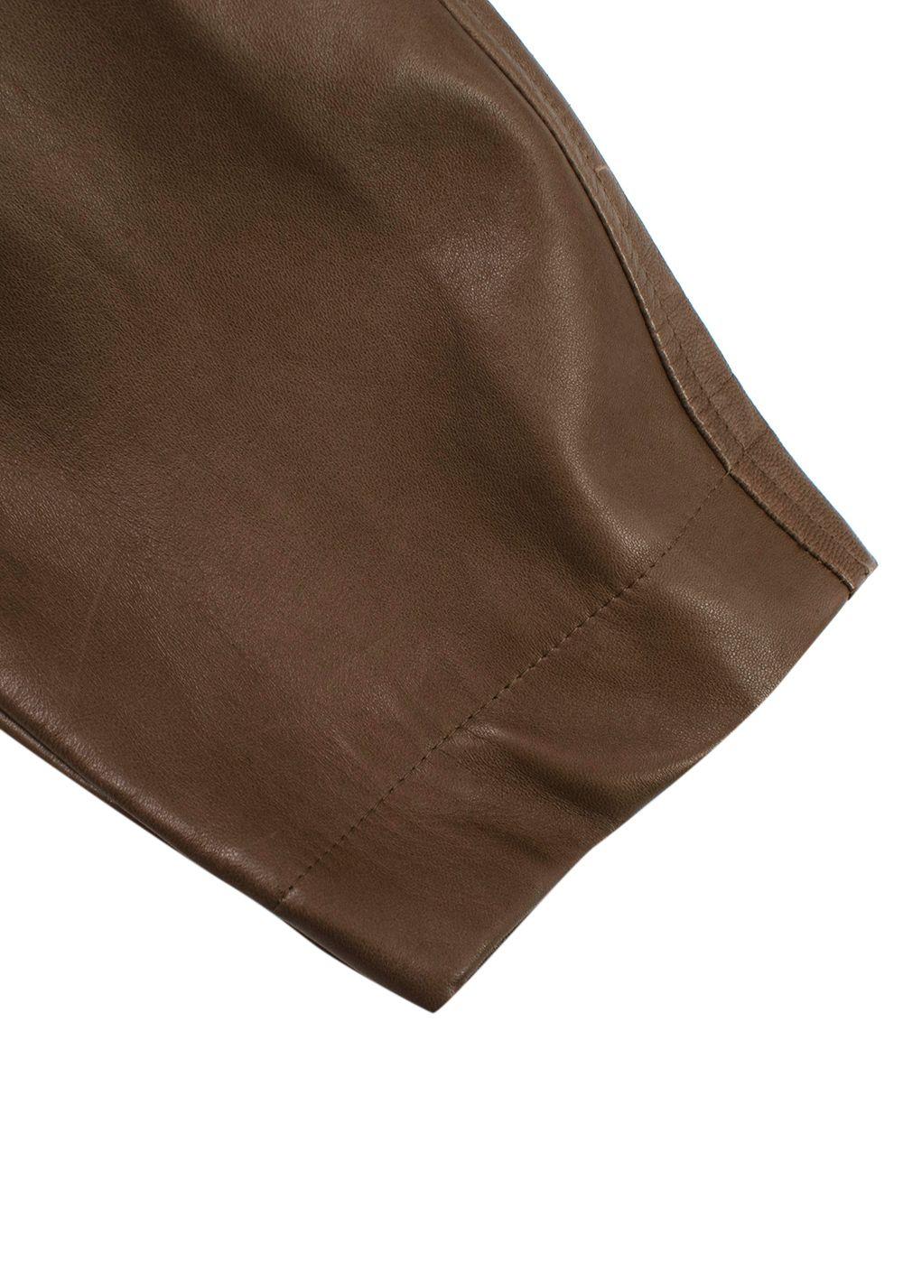Bouguessa Brown Leather Pants