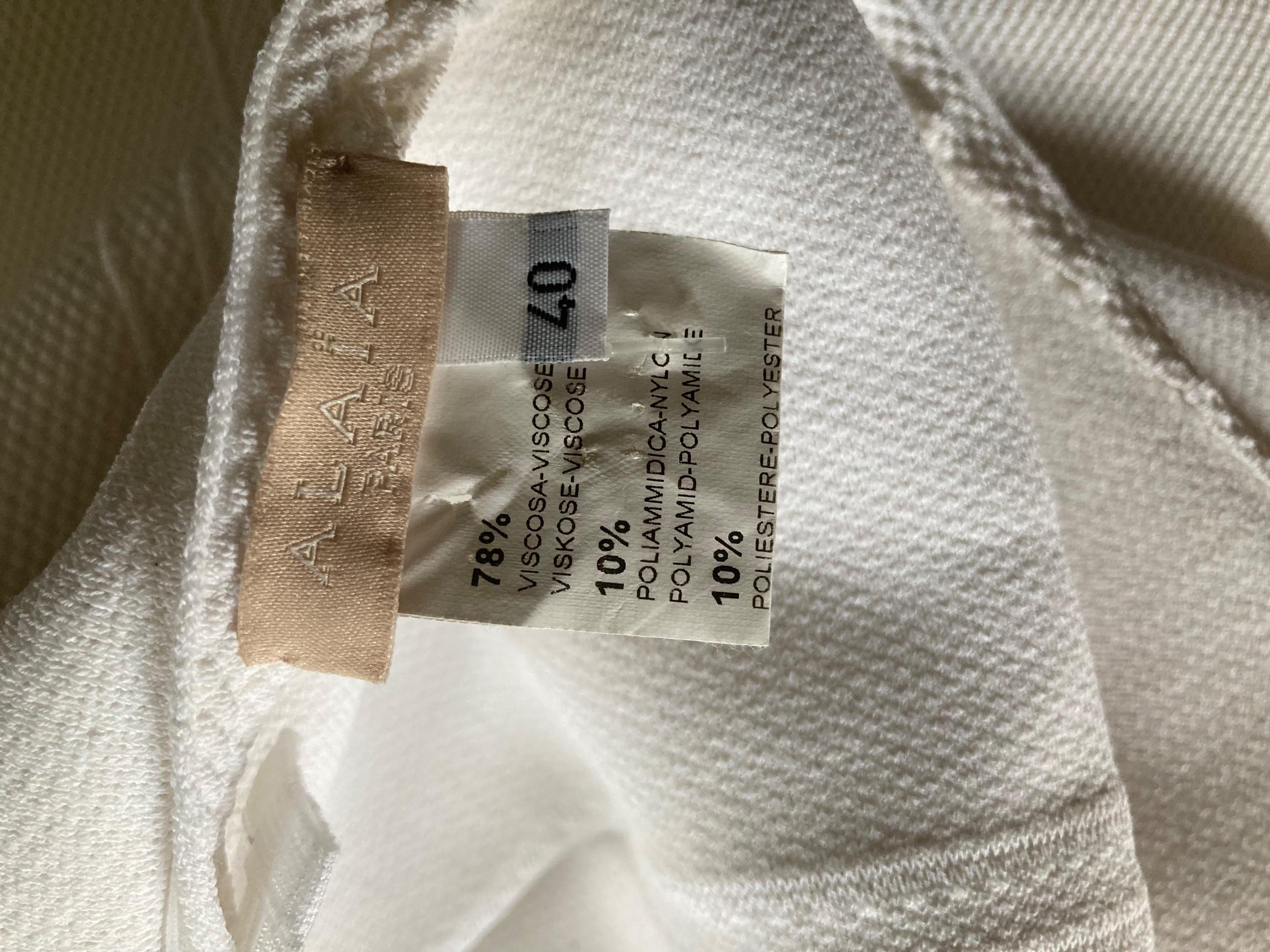 Alaia White Fit And Flare Dress