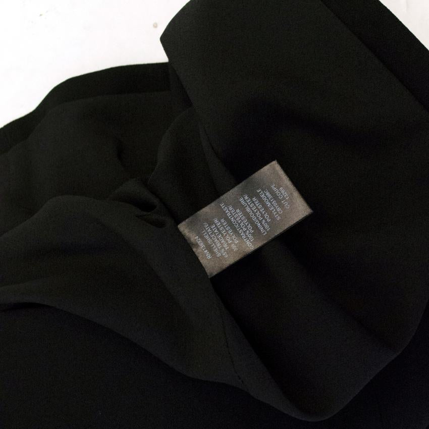 Halston Heritage Black High Neck Crepe Dress with Studs