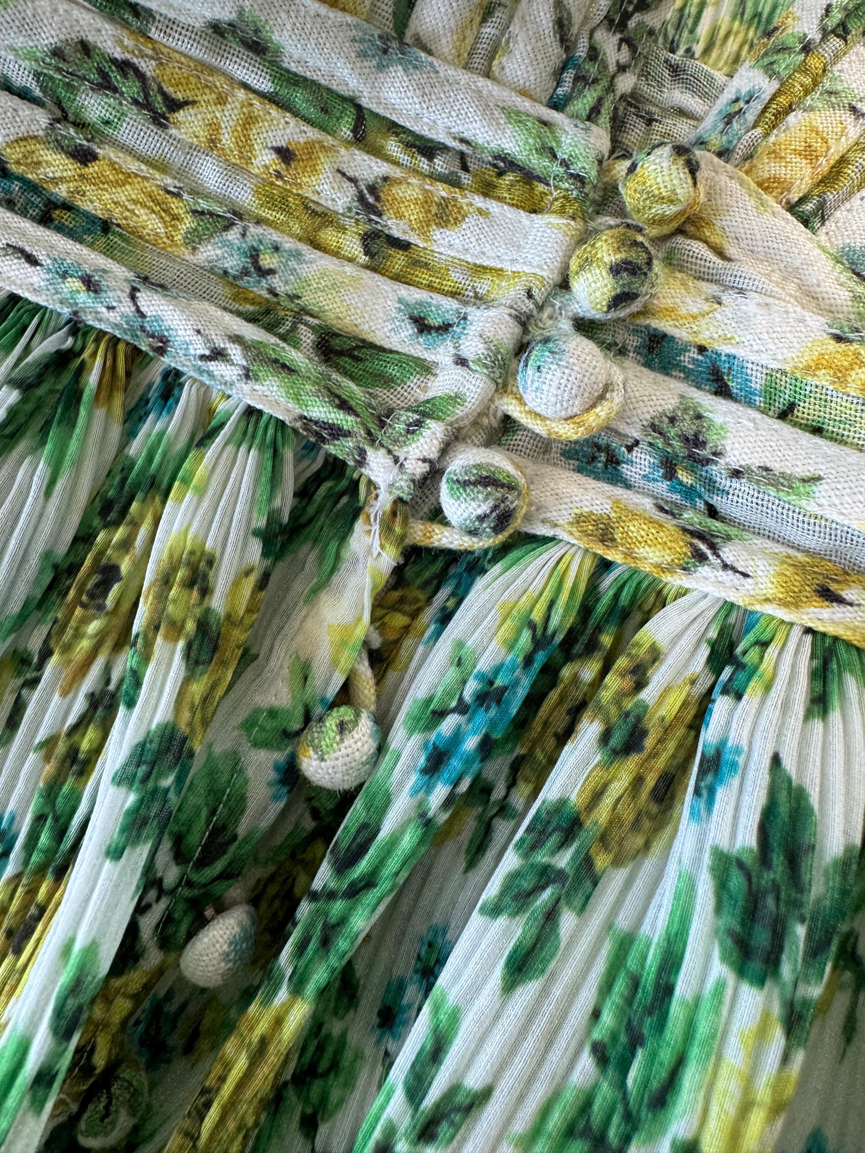 Zimmermann Green Golden Plisse Mini Dress