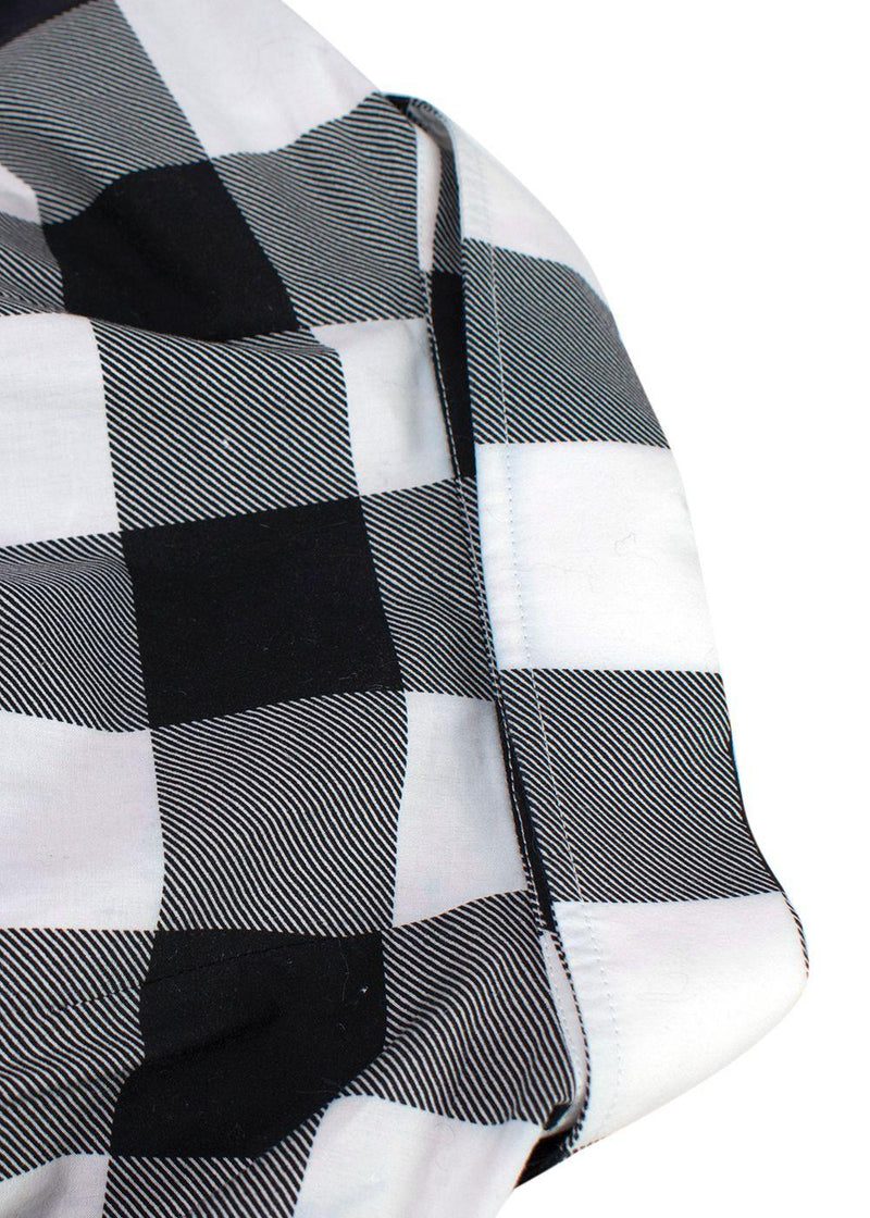 Dolce & Gabbana Black and White Check Short Sleeve Shirt