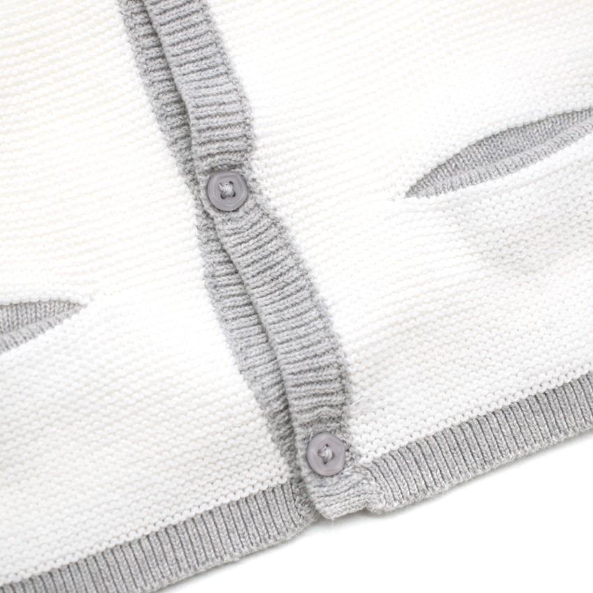 Mayoral New Born White and Grey Cardigan