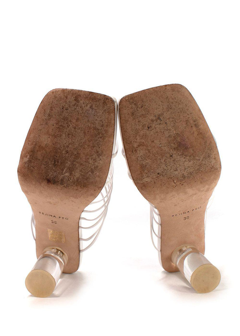 Rejina Pyo White Strappy Mules