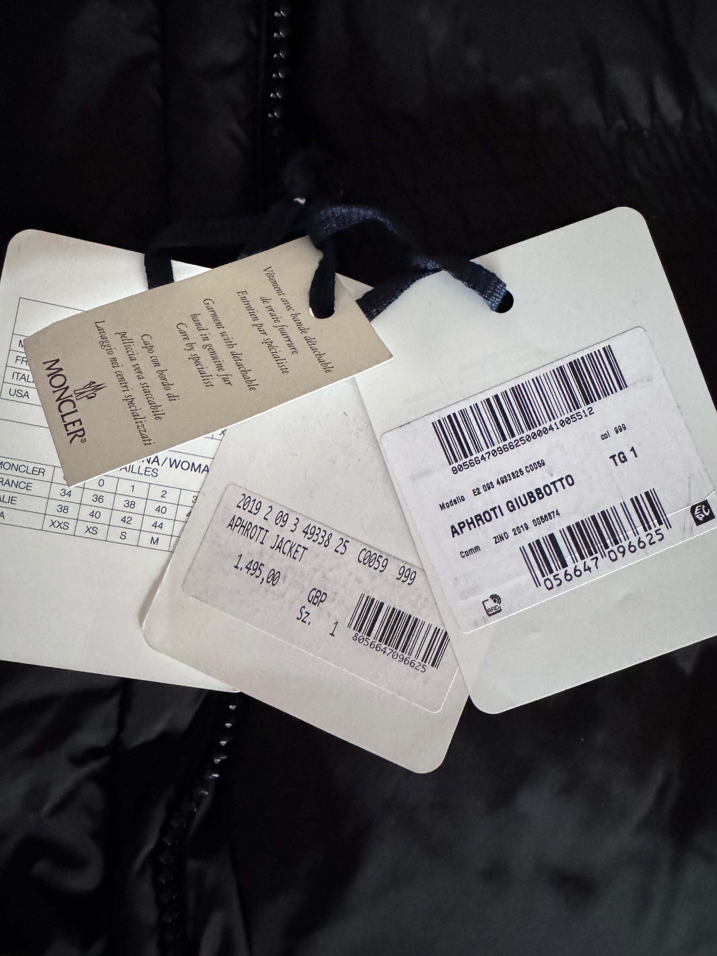 Moncler Black Fur Hooded Coat