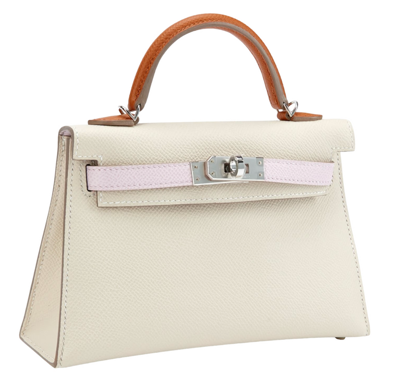 Hermès Mini Kelly Epsom Sellier Tricolour Palladium Hardware