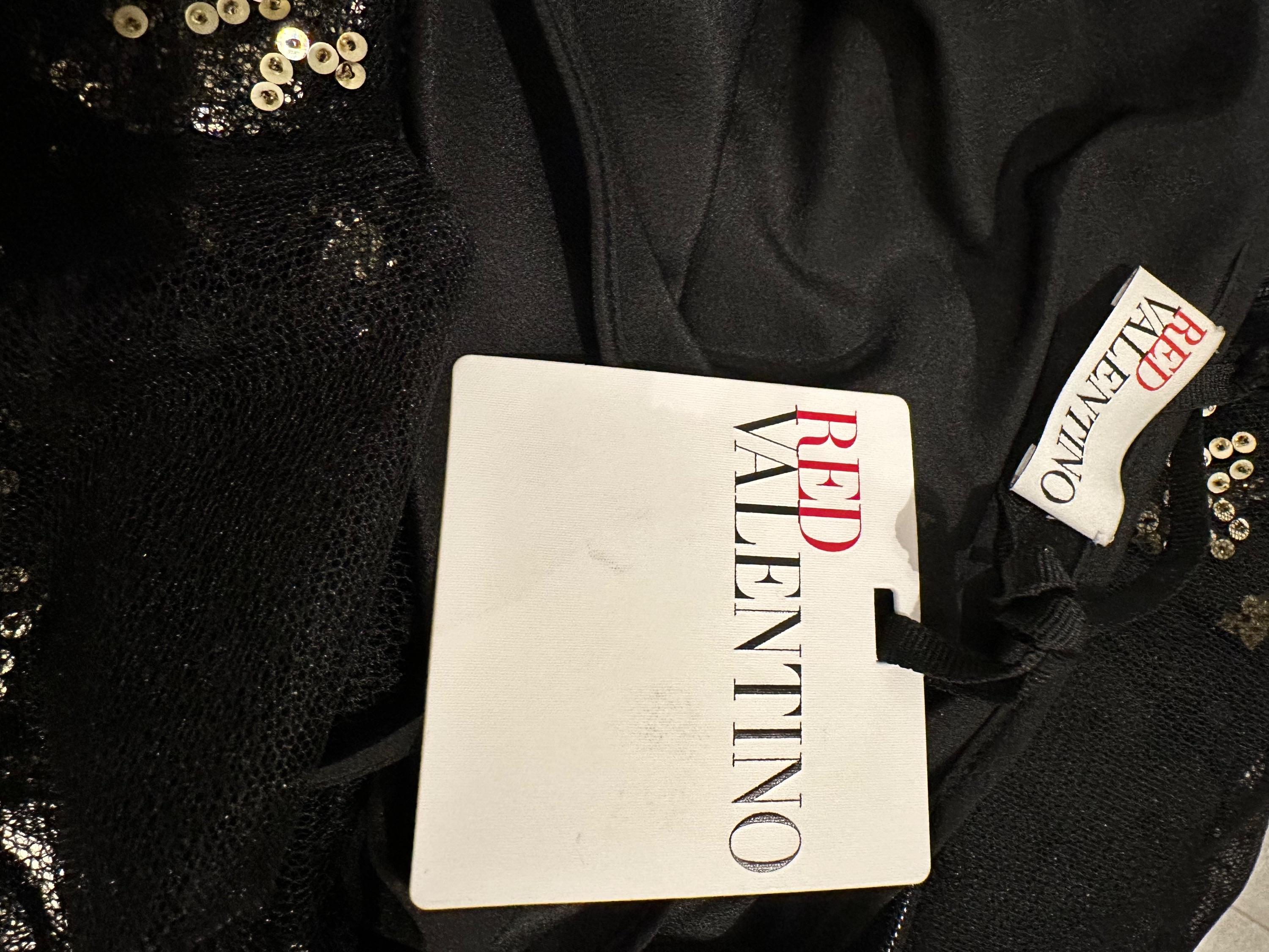 Red Valentino Black Sequin Embellished Mini Dress