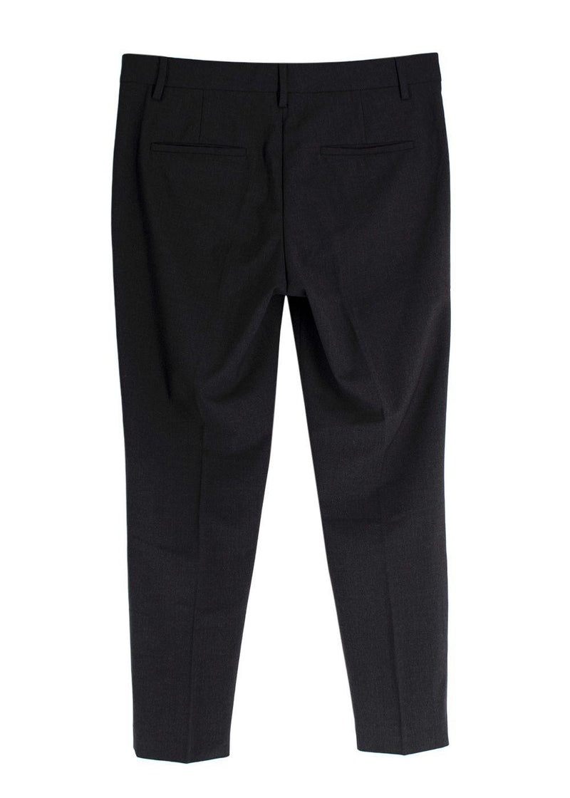 Brunello Cucinelli Charcoal Grey Trousers with Signature Embellishment