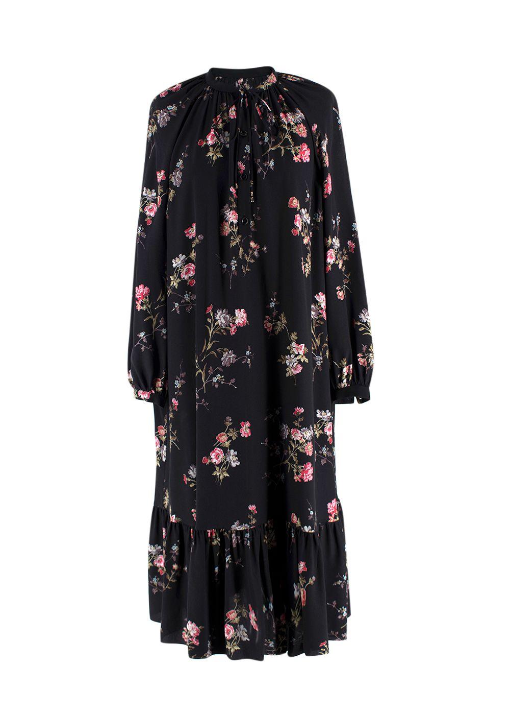 Floral Print Silk MaixDress