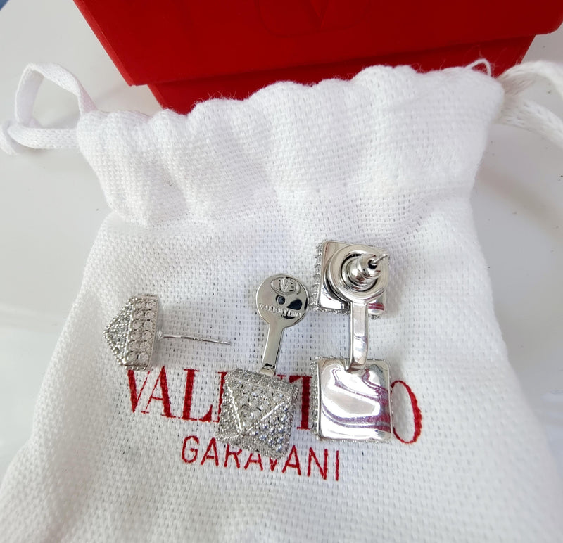 Valentino Crystal Rockstud Earrings