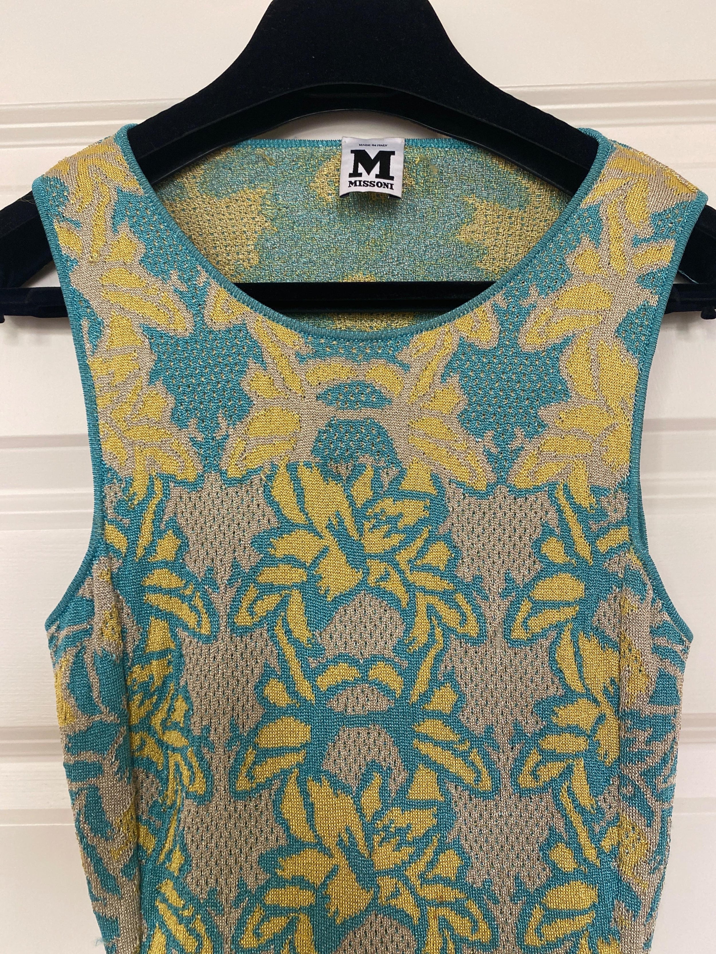 M Missoni Jacquard Knit Cut-out Back Dress