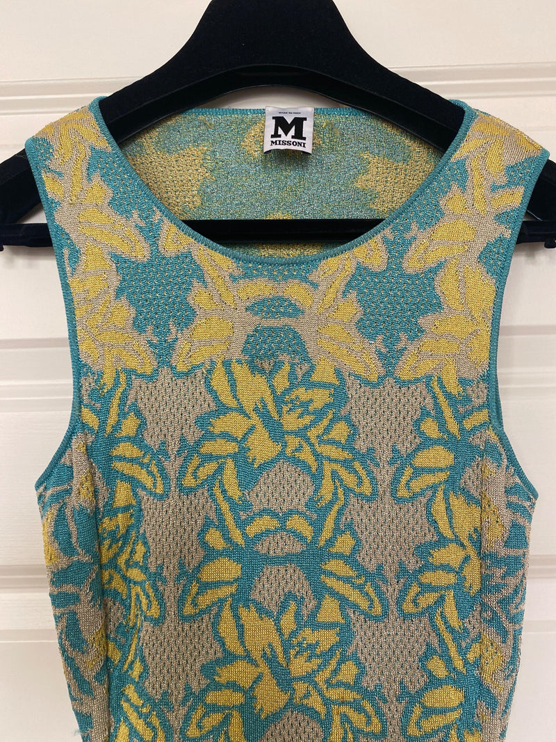 M Missoni Jacquard Knit Cut-out Back Dress