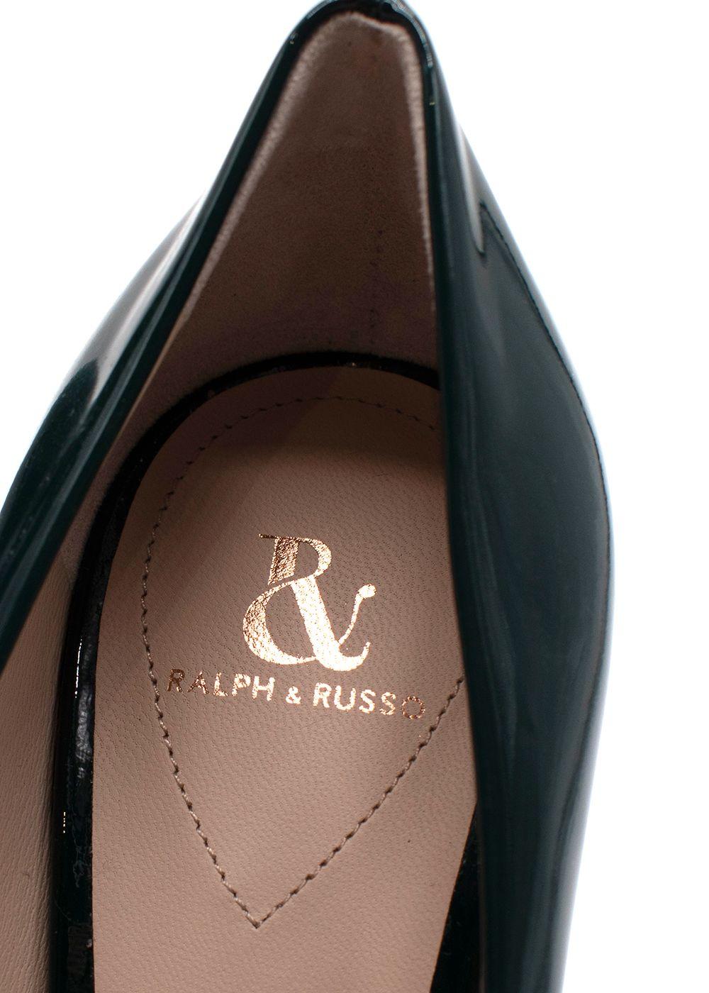 Ralph & Russo Green Patent Leather Empire Heel Pump
