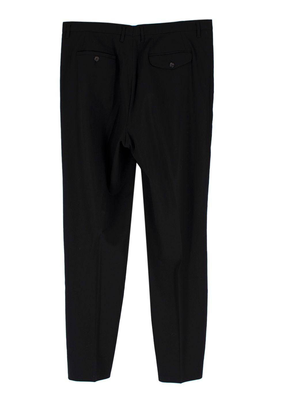 Jil Sander Black Single Breasted Wool Blend Suit