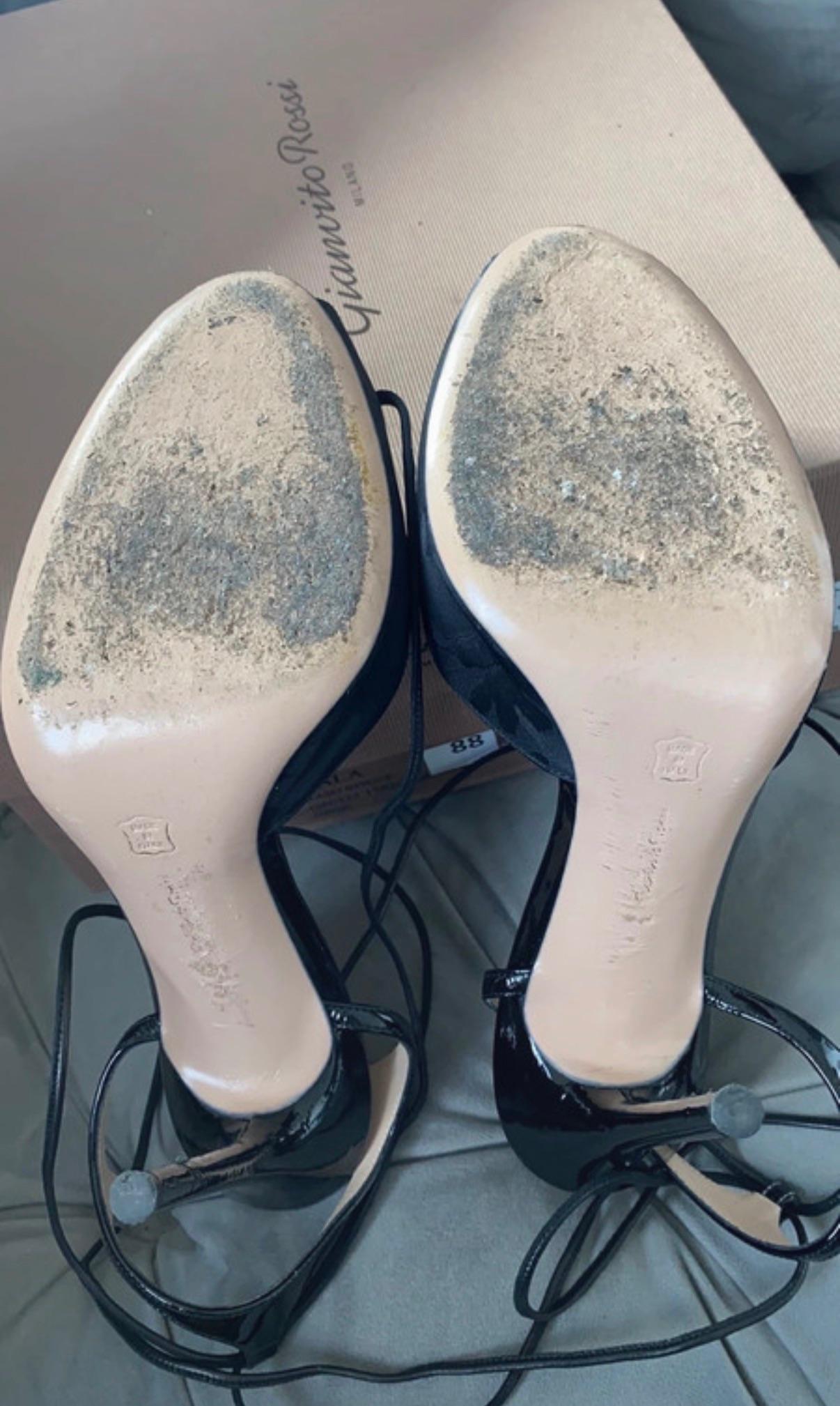 Gianvito Rossi Black Portofino Sandals