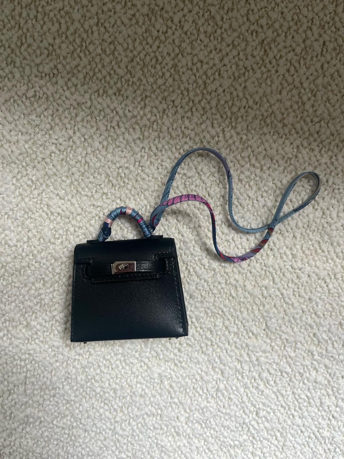 Hermes Noir Mini Kelly Twilly Bag Charm