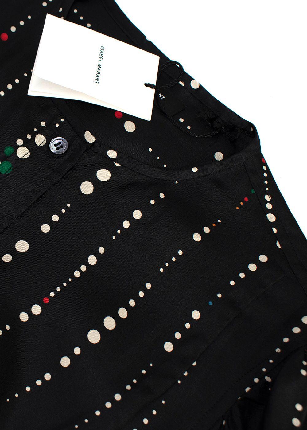 Isabel Marant Gemma Polka Dot Black Silk Blouse